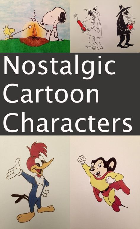 Hanna Barbera Cartoons Vintage, 1980's Cartoon Characters, 80 Cartoon Characters, Cartoon Decoration Ideas, 70s Cartoons Characters, Tv Cartoon Drawings, Classic Cartoon Characters Drawings, Vintage Cartoon Characters, 1920s Cartoons