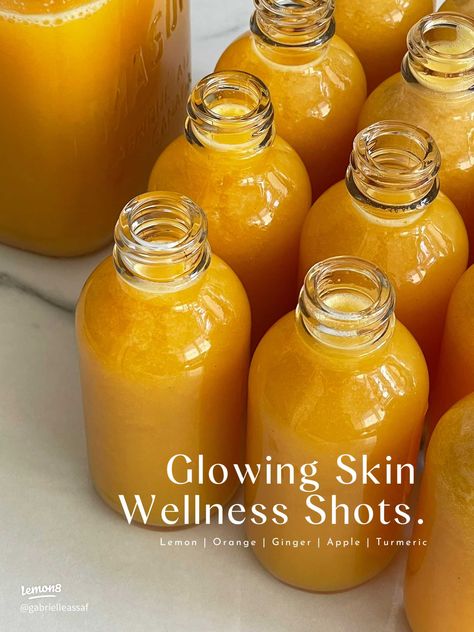 glowing skin wellness shots | Gallery posted by gabrielleassaf | Lemon8 Glow Shots, Wellness Shots, Cleanse Recipes, Shot Recipes, Ground Turmeric, Creamy Potato, Juice Cleanse, Skin Care Routine Steps, Improve Digestion