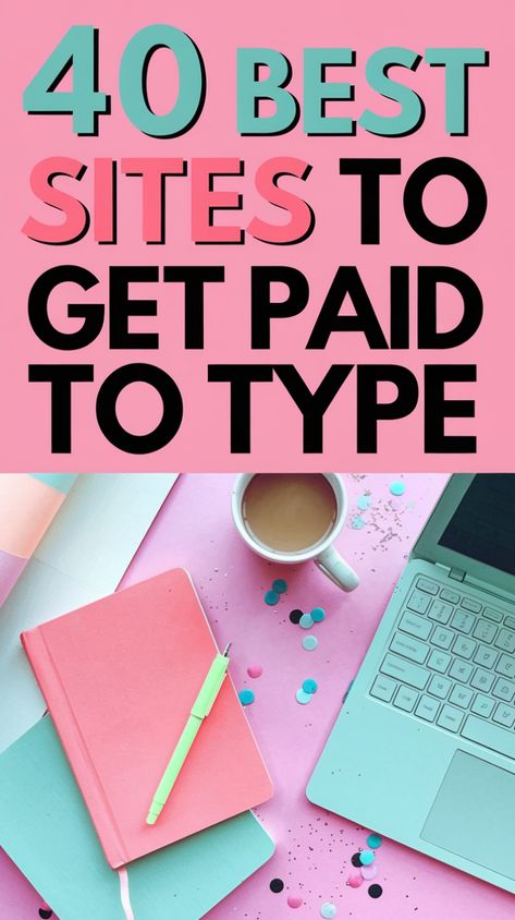 pin showing ways to make money with side hustles from home by getting paid to type online At Home Jobs That Pay Well, Earn Money By Typing, Best Side Jobs, Extra Money Ideas, Money Making Apps, Typing Skills, Easy Online Jobs, Typing Jobs, Jobs For Moms