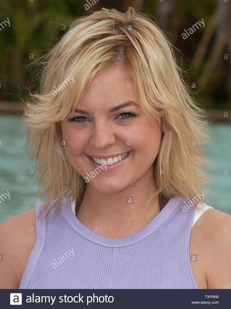 Download this stock image: Actress Kirsten Storms of Days of Our Lives is on hand to host the opening ceremony of the newest attraction Crush 'n' Gusher at Typhoon Lagoon at Walt Disney World on March 15, 2005. (UPI PhotoMarino-Cantrell) - TXP0N8 from Alamy's library of millions of high resolution stock photos, illustrations and vectors. Zenon Movie, Typhoon Lagoon, Kirsten Storms, Sci Fi Girl, Really Short Hair, Days Of Our Lives, Soap Opera, Lady And Gentlemen, Opening Ceremony