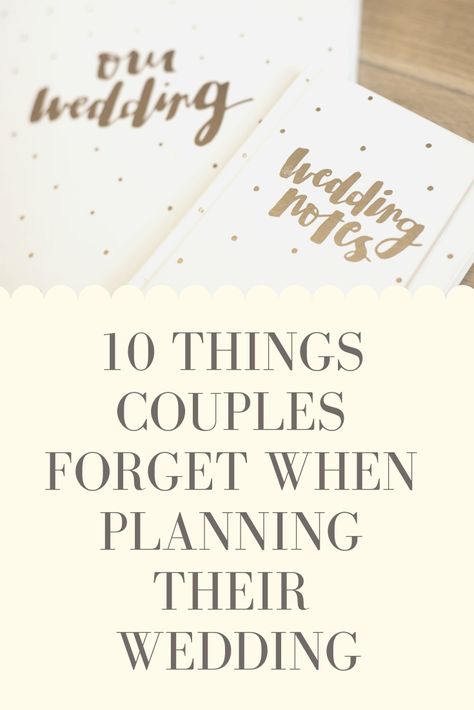 Here is a list of 10 things that can get forgotten when planning a wedding Commonly Forgotten Wedding Details, Wedding Details List, Most Forgotten Wedding Details, Forgotten Wedding Details, Wedding Todo List, Wedding To Do List, Reception Inspiration, Wedding Countdown, Wedding List