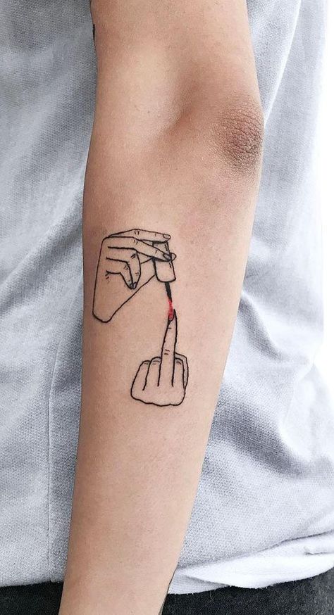 Top 134 Best Funny Tattoos [2021 Inspiration Guide] Minimalist Tattoo Ideas, Shape Tattoo, Inspiration Tattoos, Small Meaningful Tattoos, Tattoos Geometric, Mehndi Decor, Arrow Tattoo, Funny Tattoos, Female Tattoo