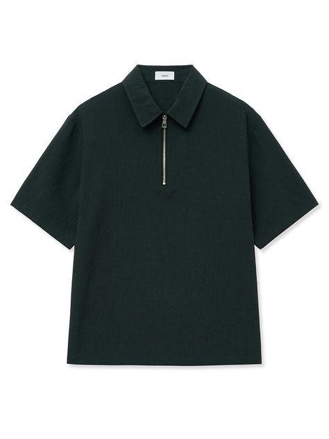 This is a comfortable and modern top that is made out of high quality polyseter 100% fabric. With design detail of semi oversized silhouette and half zip up on the neckline, it gives a trendy and refined look.- Semi oversized silhouette- String and stopper on the hem- Half zipper on the neckline Mens Button Up Shirts, Zip Up Shirt, Half Zip Shirt, Muslimah Photography, Grafic Tees, African Dresses Men, Zipper Shirt, Classy Outfits Men, Merch Ideas