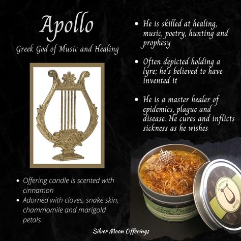 Offerings For Apollo, Hermes Offerings, Apollo Offerings, Apollo Candle, Apollo Altar, Deity Candles, Hellenic Paganism, Apollo Greek God, Pagan Deities