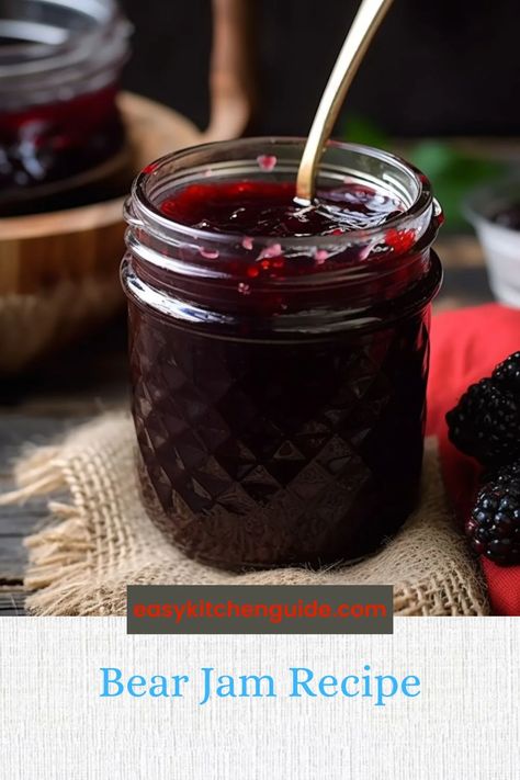 Bear Jam Recipe Bear Jam Recipe, Frog Jam Recipe, Jam Recipes For Canning, Whiskey Jam, Easy Canning, Kitchen Guide, Jam Cookies, Jam And Jelly, Drinks Alcohol