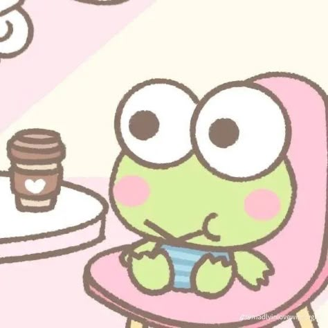 Sanrio Keroppi Aesthetic, Keroppi Pfp, Keroppi Stuff, Sanrio Pfp, Profile Themes, Sanrio Icons, Roblox Profile, Pink Sanrio, Sanrio Danshi