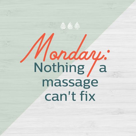 Monday's don't have to be so bad.. especially when a massage is involved. Feeling stressed already? Book your appointment today! #wellness #inspiration #massage #massagetherapy #healing #needham #needhamma #wellesley #dedham #westwood #dover Wednesday Massage Quotes, Monday Massage Quotes, Monday Massage, I Need A Massage Quotes, Massage Therapy Posts, Openings Available, Therapy Business, Massage Therapy Business, A Massage