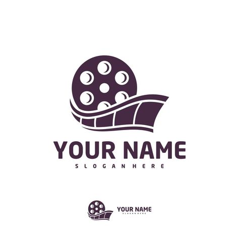 Cinema Logo Design, Film Logo Design, Cinema Logo, Theatre Logo, Movie Logo, Film Logo, The Cinema, Film Strip, Vector Template