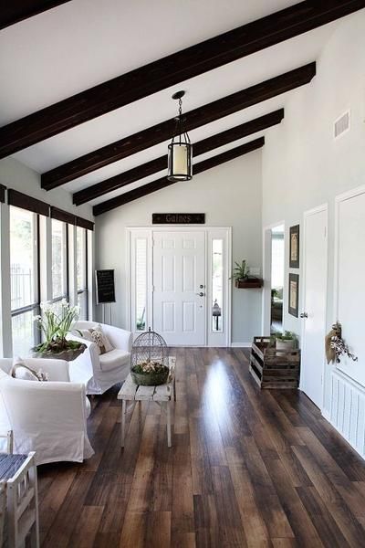 Joanna Gaines House Tour, Joanna Gaines House, Dark Wood Floors, Chip And Joanna Gaines, Wooden Floors, Magnolia Homes, Joanna Gaines, Flooring Ideas, Style At Home