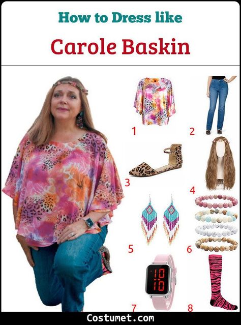 Tiger King And Carol Baskin Costume, Carol Baskin Halloween Costume, Carol Baskin Costume, Carole Baskin Costume, Tiger King Costume, Carol Baskin, Carole Baskin, Fake Mustaches, Mullet Wig