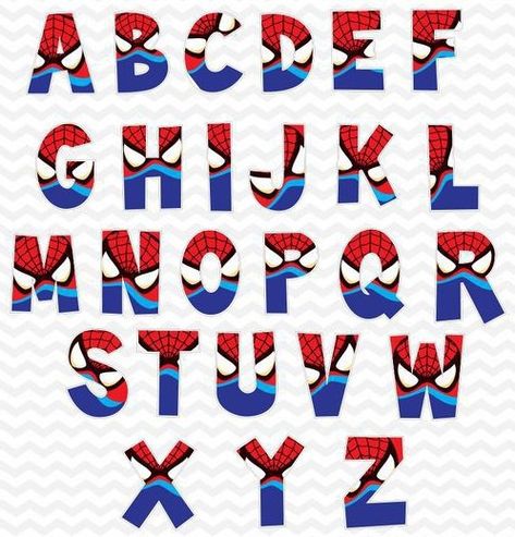 Spiderman Writing Font, Spiderman Letters Printable, Spiderman Printables, Number Fonts Tattoo, Spiderman Painting, Best Canva Fonts, Spiderman Room, Spiderman Cake Topper, Fonts Hand Lettering