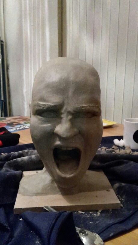 Screaming Sculpture, Mouth Sculpture, Hand Building Clay, Hsc Art, Sustained Investigation, Alevel Art, Scream Art, Vase Ideas, Sculpture Art Clay