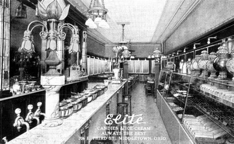 Elite Ice Cream Store, Middletown, Ohio. undated. Middletown Ohio, Ice Cream Store, Subject Of Art, Butler County, Arts And Crafts House, Dude Ranch, History Photos, St Johns, Arts And Crafts Supplies