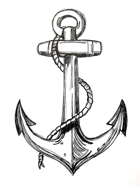 boat ancre Nautical Drawings, Nautical Drawing, Anchor Drawings, Pirate Books, Anchors Aweigh, Music Tattoos, Nautical Art, Affordable Art Prints, Tattoo Outline