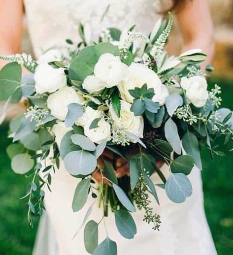 Eucalyptus Wedding Ideas | Dress for the Wedding Greenery Wedding Bouquet, Peach Wedding Flowers, Bouquet Photography, Greenery Bouquet, Elegant Wedding Inspiration, Flowers And Greenery, Green Bouquet, Sage Wedding, White Wedding Bouquets