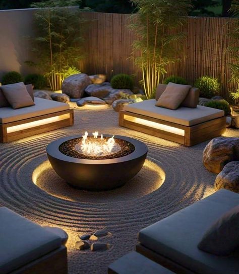 Electric Fire Pit, Desert Ranch, Luxury Pools Backyard, Coast House, Raised Flower Beds, Courtyard Gardens Design, Modern Backyard Landscaping, Backyard Fireplace, Courtyard Design