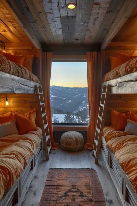 Bunk Beds Built Into Wall, Cabin Weekend Activities, Hunting Camp Ideas Cabin, Bunkhouse Ideas Guest Cabin, Weekend Appetizers, Cabin Trip Ideas, Cabin Weekend Ideas, Cabin Weekend Outfit, Bunk House Cabin