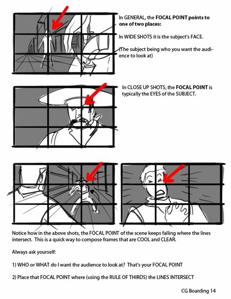 See Part 1 here .   Continuing with my  case study of the shot compositions from Pixar's film "The Incredibles". All images used here are  ©... Storyboard Drawing, Comic Book Layout, Animation Storyboard, One Point Perspective, Comic Tutorial, Comic Layout, Point Perspective, Rule Of Thirds, Foto Tips