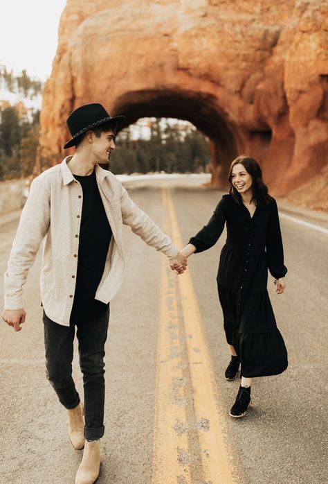 Highway Couple Photoshoot, Kierstin Jones Photography, Red Rocks Photoshoot Colorado, Red Rock Couples Photoshoot, Red Rocks Engagement Photos, Red Rocks Photoshoot, Rock Photoshoot, Moab Elopement, Camp Photos