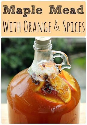 Maple mead (acerglyn) is made by replacing some of the honey with pure maple syrup. Here is a one gallon maple mead recipe with orange and spices! Honey Mead, Wine Making Recipes, Homemade Wine Recipes, Mead Wine, How To Make Mead, Mead Recipe, Homemade Alcohol, Honey Wine, Brewing Recipes