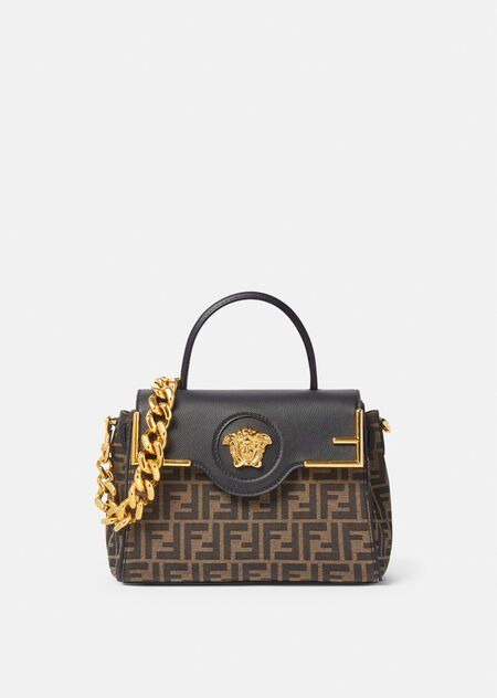 Versace and Fendi: Fendace Collection | UK Online Store Versace Bag, Gold Baroque, Top Handbags, Medium Handbags, Versace Bags, Handbag For Women, Donatella Versace, Gold Handbags, Fancy Bags