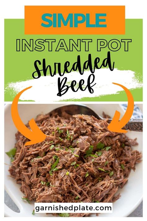 You want the easiest to make yet most delicious and flavorful shredded beef? Grab your Instant Pot! This beef comes together in minutes and cooks in about an hour for beef so tender you’ll think it took all day! #instantpot #shreddedbeef Chuck Roast Chili, Instant Pot Shredded Beef, Dinners Gluten Free, Mexican Shredded Beef, Cooking A Roast, Paleo Beef, Recipe Breakfast, Quick Dinners, Beef Sandwich