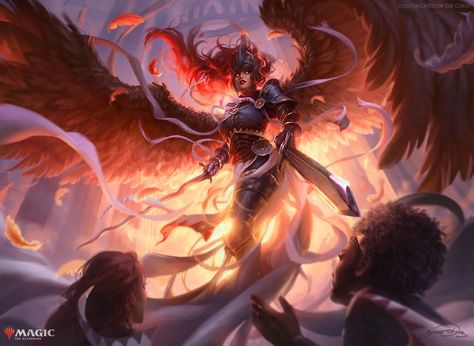 ArtStation - Magic: the Gathering - Demand Answers Aasimar Paladin, Winged People, Mtg Art, Baldurs Gate, Howling Wolf, Pfp Ideas, Dnd Art, Magic Art, Wizards Of The Coast