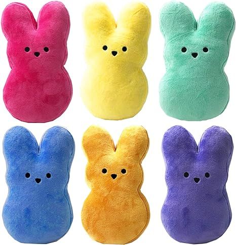 Amazon.com: 6Pcs Peep Plush Easter Bunny Stuffed Animal,Easter Bunny Doll Soft Plush Bunnies Stuffed Rabbit Animal Toy, Easter Rabbit Dolls for Kids Easter Decoration,Perfect Easter Baskets Filler (6pcs) : Toys & Games Peep Plush, Bunny Stuffed Animal, Stuffed Rabbit, Rabbit Animal, Easter Bunny Plush, Easter Basket Fillers, Rabbit Dolls, Bunny Doll, Easter Decoration