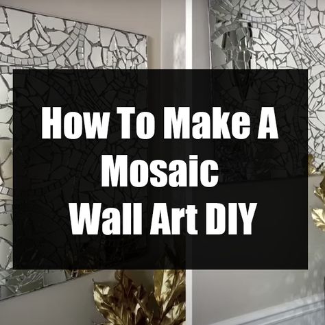 home diy mosaic do it yourself diy decor wall art videos home and garden diy and crafts Mosaic Wall Art Diy, Diy Decor Wall Art, Broken Mirror Ideas, Alternative Crafts, Mirror Mosaic Wall Art, Diy Decor Wall, Bathroom Picture Frames, Mosaic Tile Mirror, Wall Art Diy