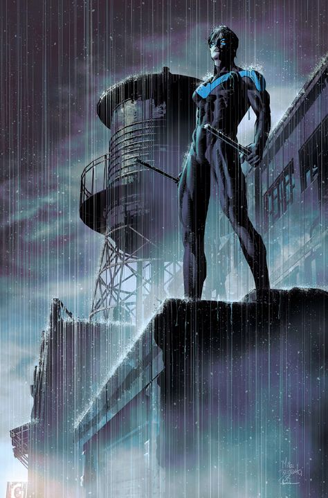 Nightwing Art, Nightwing Wallpaper, Nighwing, Nightwing And Batgirl, The Secret Society, Mike Deodato, Arte Dc Comics, Old Flame, Dc Comics Artwork