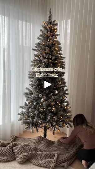 83K views · 546 reactions | DIY Christmas tree skirt ✨ this can be done with any throw blanket you already have! #diychristmas #holidayhacks #christmastreedecorating #fyp #christmasdecor #holidaydecor | Eric Griffin | Eric Griffin · Original audio Christmas Tree Skirt Blanket, Diy Christmas Skirt Trees, Christmas Tree Blanket Skirt, Diy Christmas Tree Skirt Ideas, Bottom Of Christmas Tree Ideas, Christmas Tree Skirts Diy, Blanket Tree Skirt, Tree Skirt Alternative, Christmas Tree Skirts Ideas