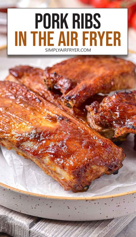 Want to make succulent Air Fryer Ribs? These pork ribs are dry rubbed, then coated in sauce and air fried to a meaty perfection! Ribs In Air Fryer, Air Fryer Ribs, Fried Ribs, Hungarian Paprika, Pork Spare Ribs, Pork Rib Recipes, Orzo Salad, Spare Ribs, Fried Pork