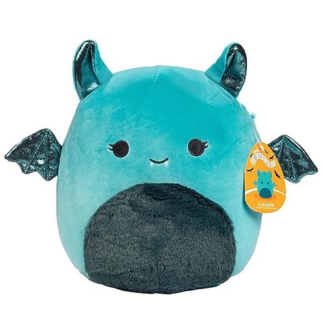 Squishmallows 10" Lucasta The Teal Bat - Officially Licensed Kellytoy 2023 Halloween Plush - Collectible Soft & Squishy Stuffed Animal Toy - Add to Your Squad - Gift for Kids, Girls & Boys - 10 Inch Amazon Findings, Halloween Plush, Halloween News, Christmas Plush, Cute Stuffed Animals, Halloween Bats, Cute Plush, Gift For Kids, Imaginative Play