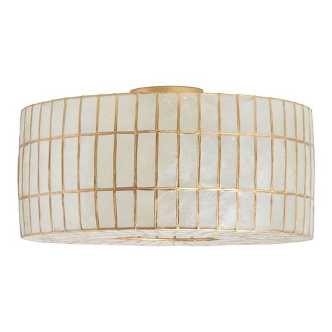 Gold Capiz Drum Flush Mount Ceiling Light - World Market Gold Capiz Drum Flush Mount Ceiling Light, Flush Mount Ceiling Lights Entryway, Capiz Flush Mount Light, Capiz Flushmount, Playroom Light Fixture, Capiz Light, Flush Mount Ceiling Lights Hallways, Capiz Chandelier, Drum Light