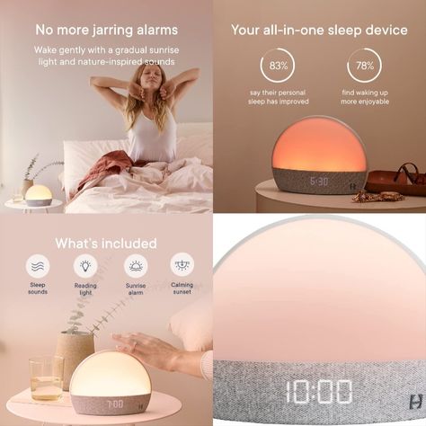 Hatch Sunrise Alarm Clock and White Noise Machine Sound Machine For Adults, Everyday Gadgets, Minimalist Alarm Clock, Sun Light Alarm Clock, Hatch Sunrise Alarm, Hatch Restore, Noise Machine Sleep, Digital Alarm Clock Cute, Hatch Sunrise Alarm Clock