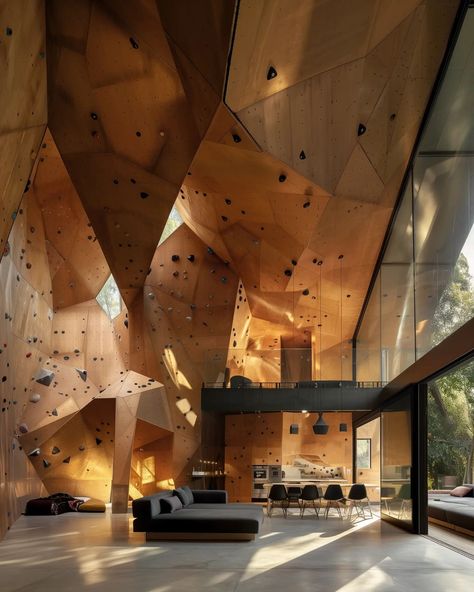 climb house #midjourney #AIarchitect #AIarchitecture #AIdesign #AIart #climb #rockclimbing #climbing #climbing_lovers Rock Climbing Gym Design, Climbing Gym Design, Climbing Wall In House, Climbing Room, Climbing Wall Design, Outdoor Climbing Wall, Organic Architecture Concept, Architecture Tools, Home Climbing Wall