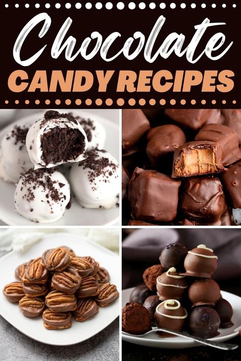 You'll love these simple chocolate candy recipes! From peanut butter cups to truffles to fudge, you'll feel like a pro with these easy recipes. 3 Ingredient Turtle Candy, Chocolate Filling For Chocolates, Chocolate Candies Homemade, Candy Filling Recipes, Filled Chocolate Candy Recipes, Candy Molds Recipes, Homemade Chocolate Candy Recipes, Homemade Chocolate Candy, Candy Corner