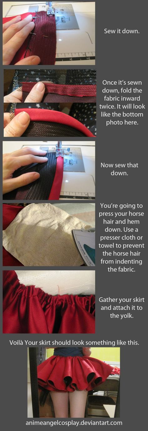 I LOVE RuffleButt Cosplay more than I can explain… Check out her tutorial on how to use Horse Hair Braid for CLAMP style ruffles Horse Hair Braiding, Costume Carnaval, Projek Menjahit, Skirt Diy, I Can Explain, Diy Kostüm, Costume Tutorial, Seni Dan Kraf, Cosplay Tutorial