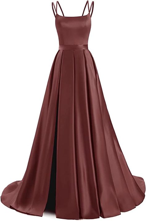 Copper Prom Dress, Copper Color Dress, Satin Prom Dress Long, Copper Dress, Prom Dress Inspo, Evening Party Gowns, Elegant Dresses For Women, Satin Prom Dress, 1 Peter