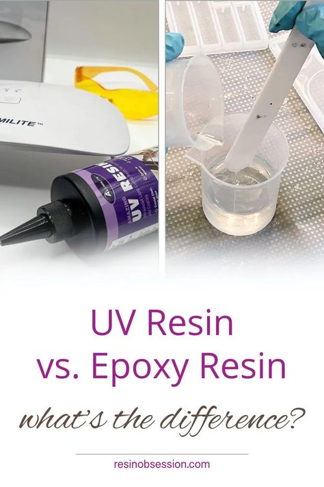 What's the Difference Between UV Resin and Epoxy Resin? - Resin Obsession Resin And Wood Diy, Amazing Resin, Metal Jewelry Making, Epoxy Resin Diy, Resin Crafts Tutorial, Diy Resin Projects, Resin Supplies, Resin Jewelry Making, Epoxy Resin Crafts