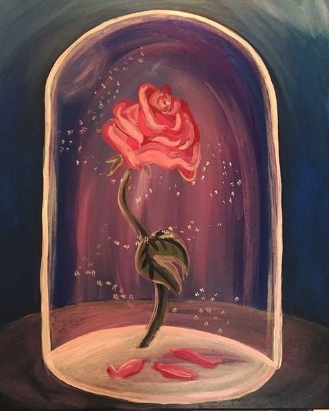 Easy Ethereal Painting, Pink Aesthetic Acrylic Painting, Canvas Painting Besties, Disney Oil Painting, Painting Ideas Big Canvas, Painting Ideas On Canvas Disney, Sleeping Beauty Painting, Room Canvas Painting Ideas, Easy Small Canvas Paintings