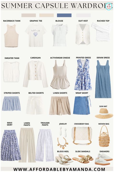 Summer 2024 Wardrobe Capsule, Bright Summer Capsule Wardrobe, Time Capsule Wardrobe Summer, European Summer Capsule Wardrobe 2024, Euro Summer Capsule Wardrobe, Summer Staples 2024, Fashion Inspo Summer 2024, Summer Vacation Capsule Wardrobe 2024, 2024 Capsule Wardrobe Summer