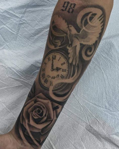 Creative Tattoo Sleeve, Best Shoulder Tattoos Men, Sleeve Filler Ideas, Tattoo Sleeve Filler Ideas, Tattoo Filler Ideas, Filler Tattoo Designs, Sleeve Filler, Black And Grey Tattoos Sleeve, Tattoos 2024