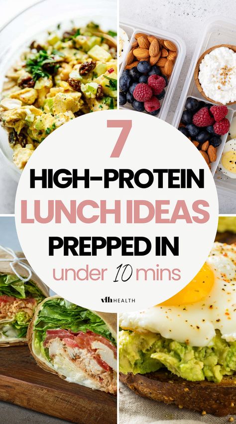 high protein lunch Easy Protein Lunches, Healthy Protein Lunch, Hi Protein Meals, Easy High Protein Lunch, Meal Prep Simple, Easy Lunch Prep, Protein Lunch Ideas, High Protein Lunch Ideas, Easy Protein Meals