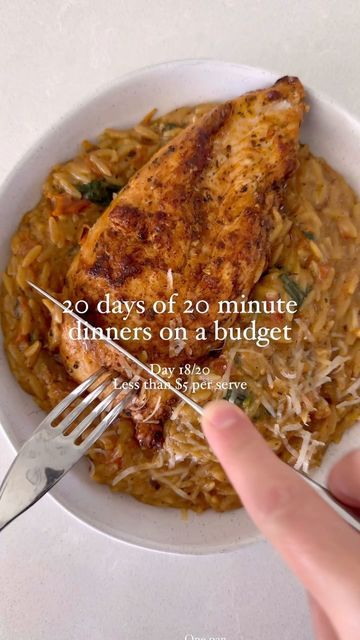 Risoni Recipes, Creamy Tomato Chicken, Dinners On A Budget, 20 Minute Dinners, Tomato Chicken, Sweet Paprika, Meals At Home, Home Edit, Dinner On A Budget