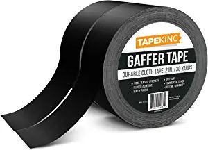 Amazon.com: Tape King Gaffers Tape (2-Roll Pack) - 2” W x 30 Yards Per Roll (180 ft) - Cloth Matte Black Backing - Rubber Adhesive Leaves No Residue - Secure Cords to Stages - Great for Concerts and Weddings : Tools & Home Improvement Gaffer Tape, Waterproof Tape, Electrical Cord, Cloth Tape, Black Tape, Duct Tape, Wall Treatments, Painting Supplies, Masking Tape