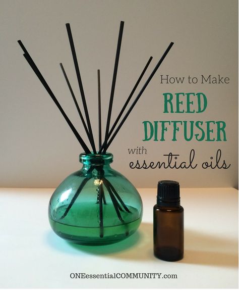 How to Make a DIY Reed Diffuser with Essential Oils-- Reed diffusers are great for small spaces and rooms where you may not have easy access to a wall outlet. They're perfect for bathrooms, foyers, and closets! Reed Diffuser Recipe, Reed Diffuser Diy, Diy Reed Diffuser, One Essential Community, Diy Oil Diffuser, Diy Essential Oil Diffuser, Diffuser Diy, Essential Oil Reed Diffuser, Reed Diffuser Oil