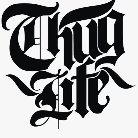 Thug Life Tattoo Design, Tupac Letter, Tattoos Gang, Word Tattoo Designs, Thug Life Tattoo, Humble Tattoo, Tupac Tattoo, Archangel Tattoo, Typography Tattoo