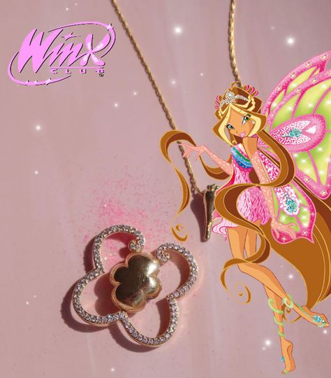 Fairy Dust Necklace, Flora Necklace, Stylish Jewelry Accessories, Pulseras Kandi, Craft Market Display, Fandom Jewelry, Bloom Winx Club, Girly Phone Cases, Watercolor Flower Art