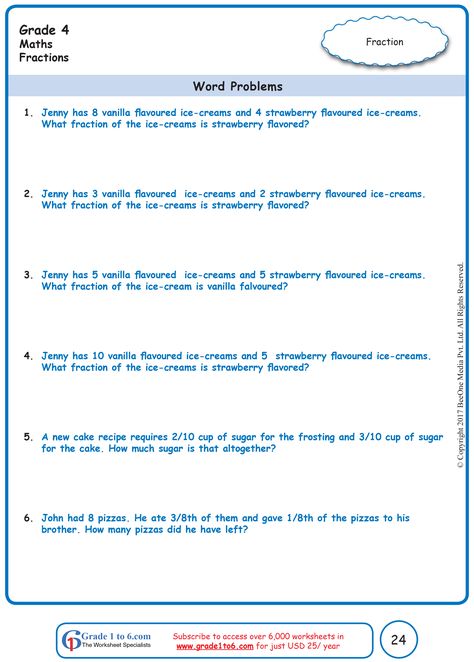 These are the BEST Math worksheets for Grade 1 through Grade 6 you will ever find.  Chapter wise E-Workbooks are for just $1 (18 to 100 worksheets) and FULL Year E-Workbooks are for just USD 5 (300 to 400 worksheets). Logon to www.grade1to6.com today. #Mathworksheets #Englishworksheets #worksheets #worksheetforkids #freeworksheets #freeprintables #grade1to6 #Beeonebooks #grade1to6 PLEASE Follow me for an exciting range of Worksheets & E-Workbooks for Grade 1 through Grade 6 Class 4 Maths Worksheet, Grade 4 Fractions, Measurements Worksheet, Math Worksheets For Grade 1, Class 4 Maths, Maths Questions, Worksheets For Grade 1, Fraction Word Problems, Measurement Worksheets